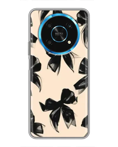 Чехол для Huawei Honor Magic 5 Lite 5G с картинкой «Паттерн черные банты» Чехол для Huawei Honor Magic 5 Lite 5G с картинкой «Паттерн черные банты»