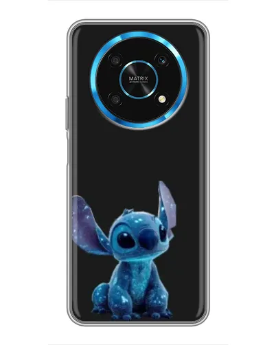 Чехол для Huawei Honor Magic 5 Lite 5G с картинкой «Стич на черном»