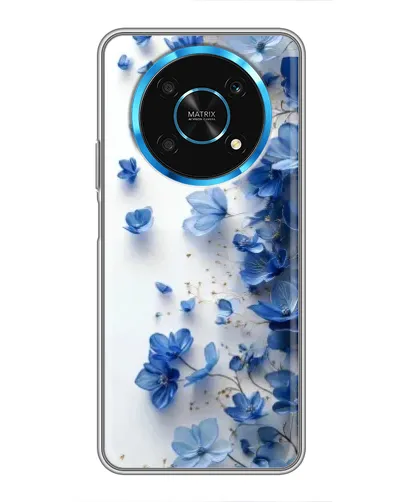 Чехол для Huawei Honor Magic 5 Lite 5G с картинкой «Голубой цветочный каскад»