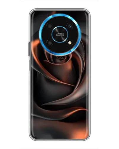 Чехол для Huawei Honor Magic 5 Lite 5G с картинкой «Шелковая черная роза»
