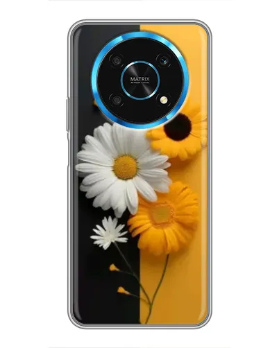 Чехол для Huawei Honor Magic 5 Lite 5G с картинкой «Подсолнух и ромашка»
