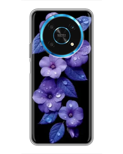 Чехол для Huawei Honor Magic 5 Lite 5G с картинкой «Фиолетовые цветы с росою»