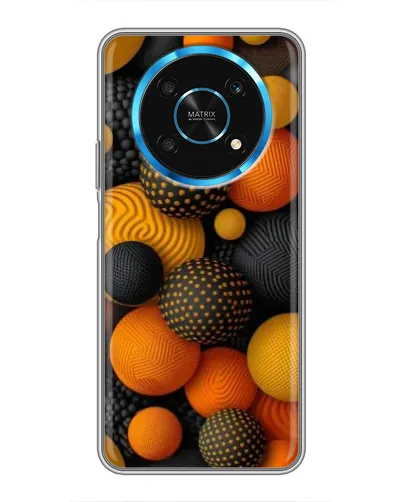 Чехол для Huawei Honor Magic 5 Lite 5G с картинкой «Объемные оранжевые сферы» Чехол для Huawei Honor Magic 5 Lite 5G с картинкой «Объемные оранжевые сферы»
