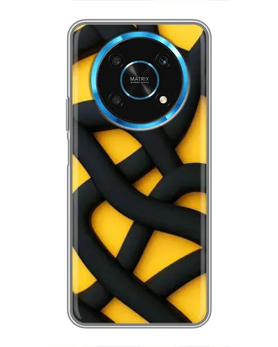 Чехол для Huawei Honor Magic 5 Lite 5G с картинкой «Черное желтое переплетение» Чехол для Huawei Honor Magic 5 Lite 5G с картинкой «Черное желтое переплетение»