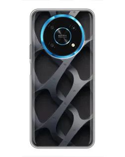Чехол для Huawei Honor Magic 5 Lite 5G с картинкой «Объемное серое плетение»