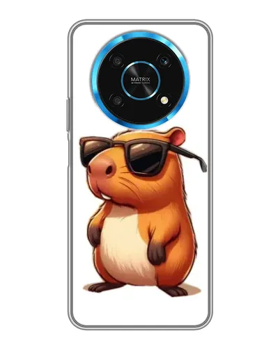 Чехол для Huawei Honor Magic 5 Lite 5G с картинкой «Капибара в очках»