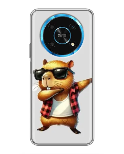 Чехол для Huawei Honor Magic 5 Lite 5G с картинкой «Капибара рэпер даб»