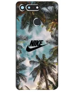 Чехол для Huawei Honor View 20 / V20 с картинкой «Тропический принт Nike»