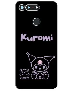 Чохол для Huawei Honor View 20 / V20 з картинкою «Kuromi — чорний мінімалізм»