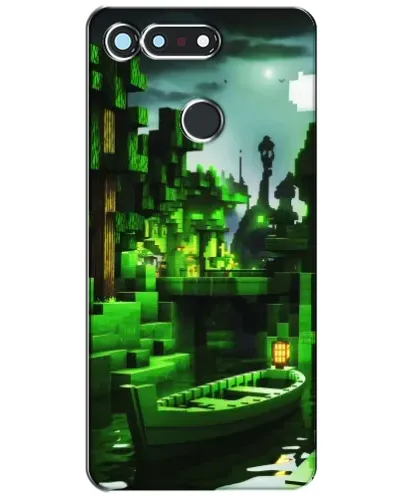 Чехол для Huawei Honor View 20 / V20 с картинкой «Minecraft лесной пейзаж»