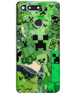 Чехол для Huawei Honor View 20 / V20 с картинкой «Криперы Minecraft» Чехол для Huawei Honor View 20 / V20 с картинкой «Криперы Minecraft»
