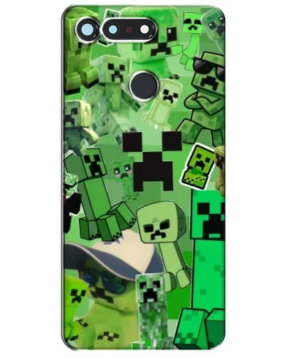 Чехол для Huawei Honor View 20 / V20 с картинкой «Криперы Minecraft»