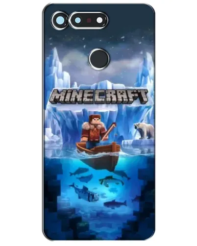 Чехол для Huawei Honor View 20 / V20 с картинкой «Minecraft ледяной мир»