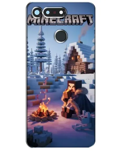 Чехол для Huawei Honor View 20 / V20 с картинкой «Зимний Minecraft»