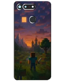 Чехол для Huawei Honor View 20 / V20 с картинкой «Стив у башни» Чехол для Huawei Honor View 20 / V20 с картинкой «Стив у башни»