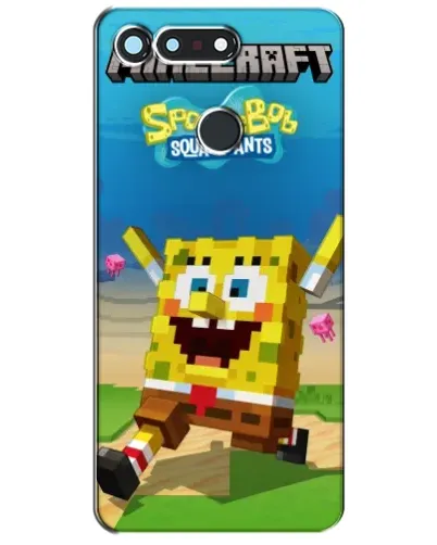 Чехол для Huawei Honor View 20 / V20 с картинкой «Губка Боб Minecraft» Чехол для Huawei Honor View 20 / V20 с картинкой «Губка Боб Minecraft»