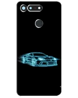 Чохол для Huawei Honor View 20 / V20 з картинкою «Неоновий контур Lamborghini»