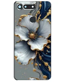 Чехол для Huawei Honor View 20 / V20 с картинкой «Белый цветок и золотой флюид» Чехол для Huawei Honor View 20 / V20 с картинкой «Белый цветок и золотой флюид»