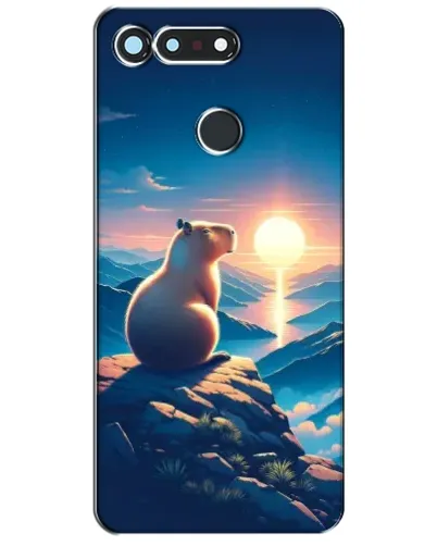 Чохол для Huawei Honor View 20 / V20 з картинкою «Захід сонця з капібарою»