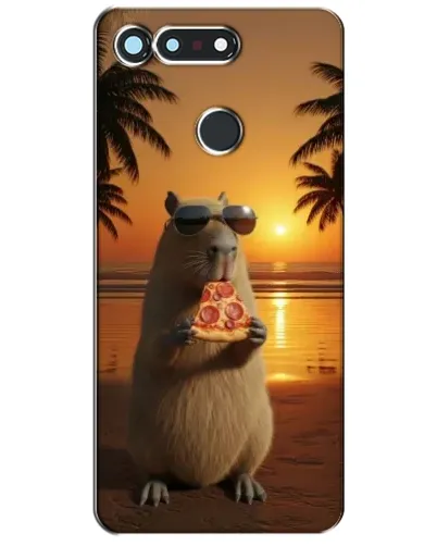 Чохол для Huawei Honor View 20 / V20 з картинкою «Капібара з піцою»