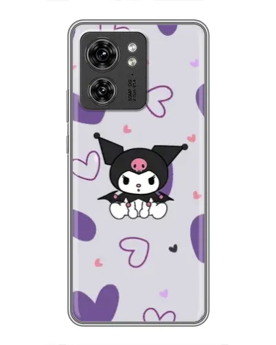 Чехол для Huawei Enjoy 90 Plus с картинкой «Kuromi и лавандовые сердца»