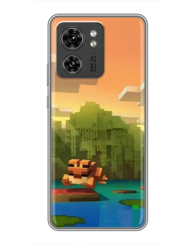 Чехол для Huawei Enjoy 90 Plus с картинкой «Майнкрафт закат солнца»