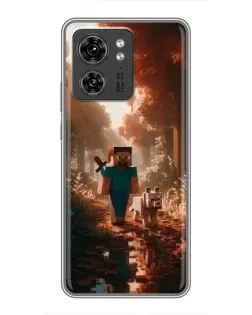Чехол для Huawei Enjoy 90 Plus с картинкой «Стив в лесу»