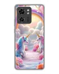 Чехол для Huawei Enjoy 90 Plus с картинкой «Радуга и единороги»