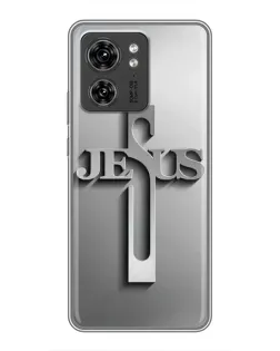 Чехол для Huawei Enjoy 90 Plus с картинкой «Металлический крест Jesus»