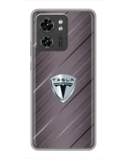 Чехол для Huawei Enjoy 90 Plus с картинкой «Металлическая текстура Tesla»