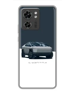 Чехол для Huawei Enjoy 90 Plus с картинкой «Серебристый Cybertruck Tesla»