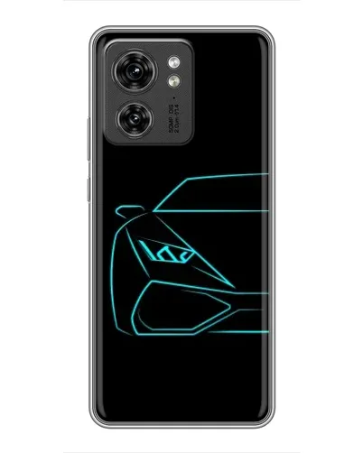 Чехол для Huawei Enjoy 90 Plus с картинкой «Голубой силуэт Lamborghini»