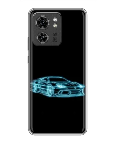 Чехол для Huawei Enjoy 90 Plus с картинкой «Неоновый контур Lamborghini»