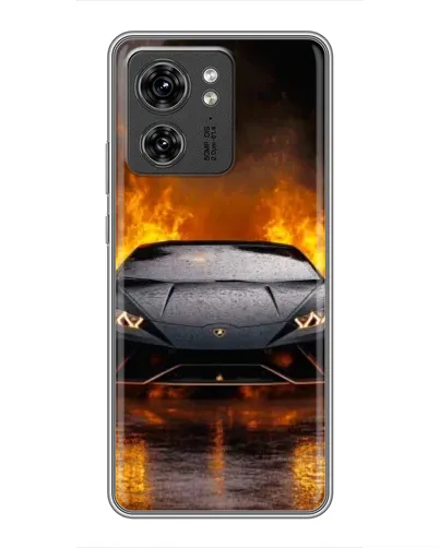 Чехол для Huawei Enjoy 90 Plus с картинкой «Lamborghini в огне»