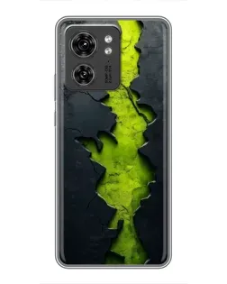 Чехол для Huawei Enjoy 90 Plus с картинкой «Салатовый разлом скалы»
