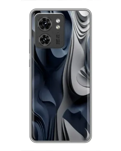 Чехол для Huawei Enjoy 90 Plus с картинкой «Объемные синие складки»