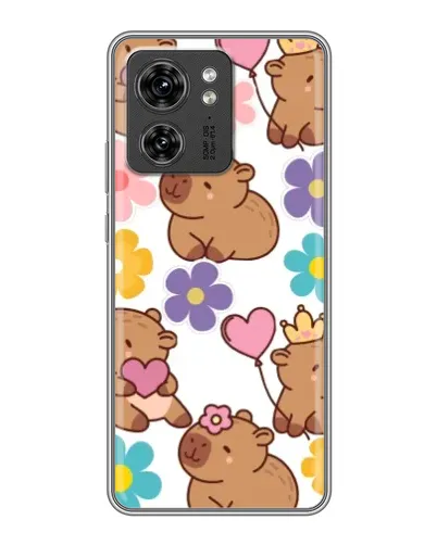 Чехол для Huawei Enjoy 90 Plus с картинкой «Цветочный паттерн капибар» Чехол для Huawei Enjoy 90 Plus с картинкой «Цветочный паттерн капибар»