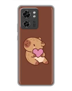Чехол для Huawei Enjoy 90 Plus с картинкой «Капибара с сердцем»