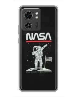 Чехол для Huawei Enjoy 90 с картинкой «NASA — шагаем по Луне»
