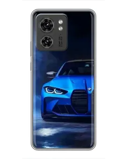 Чехол для Huawei Enjoy 90 с картинкой «Голубая BMW M4»