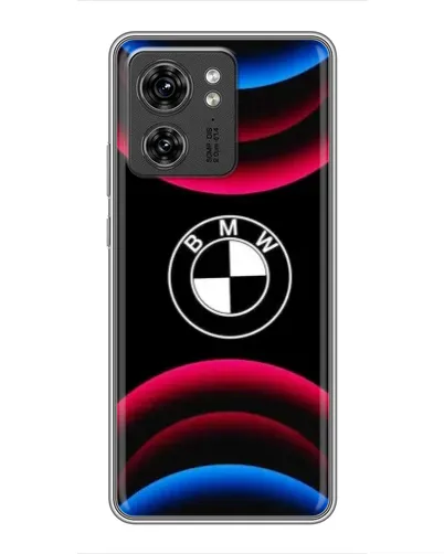 Чехол для Huawei Enjoy 90 с картинкой «Логотип BMW и неоновые дуги»