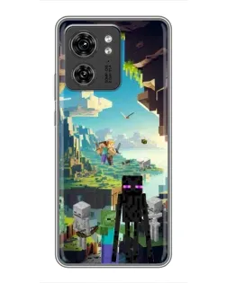 Чехол для Huawei Enjoy 90 с картинкой «Эндермен в лесу»