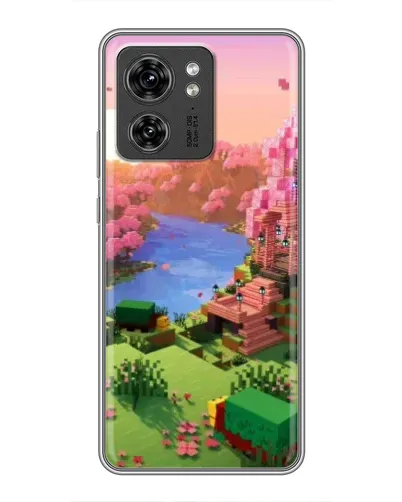 Чехол для Huawei Enjoy 90 с картинкой «Розовое дерево Minecraft»