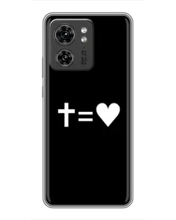 Чехол для Huawei Enjoy 90 с картинкой «Крест и Сердце»