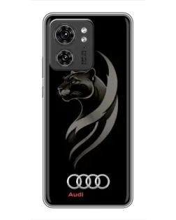 Чехол для Huawei Enjoy 90 с картинкой «Графика — пантера и Audi»