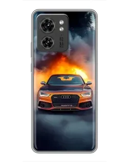 Чехол для Huawei Enjoy 90 с картинкой «Audi в огненном дыму»