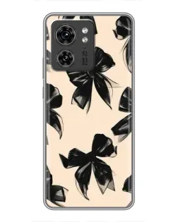 Чехол для Huawei Enjoy 90 с картинкой «Паттерн черные банты»