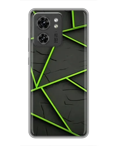 Чехол для Huawei Enjoy 90 с картинкой «Зеленые геометрические линии»