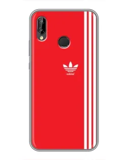 Чехол для Huawei Honor 10 Lite с картинкой «Красный минимализм Adidas»