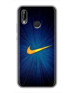 Чехол для Huawei Honor 10 Lite с картинкой «Синий пульс Nike» Чехол для Huawei Honor 10 Lite с картинкой «Синий пульс Nike»